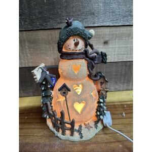 Crazy Mountain Snowman Light Heart Cutouts 9” In Box